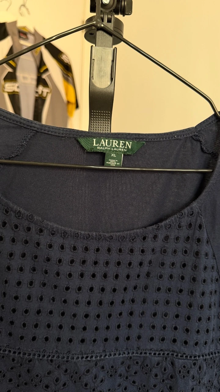 Blusa Lauren Ralph Lauren azul marino talla XL – photo 3